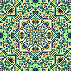 Ethnic floral seamless pattern