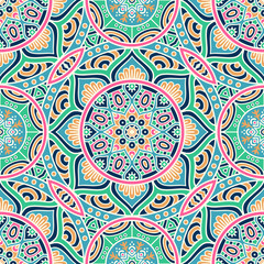 Ethnic floral seamless pattern