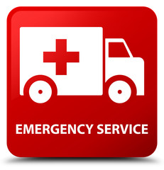 Emergency service red square button