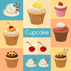 Cupcake Elements : Vector Illustration