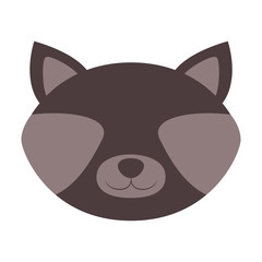 Raccoon cartoon icon. Animal cute adorable creature and friendly theme. Isolated design. Vector illustration