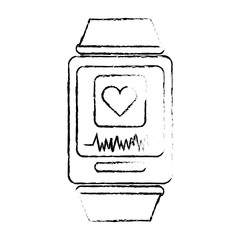 Wearable smart watch bracelet icon vector illustration graphic design