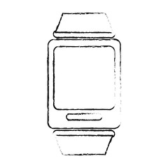 Wearable smart watch bracelet icon vector illustration graphic design