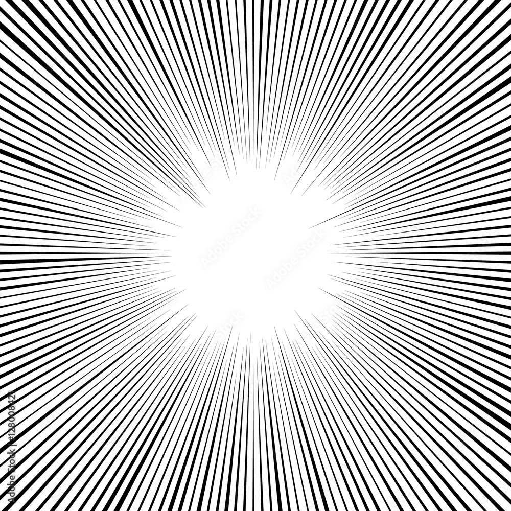 Aufkleber abstract circular element, radial lines shape. geometric element