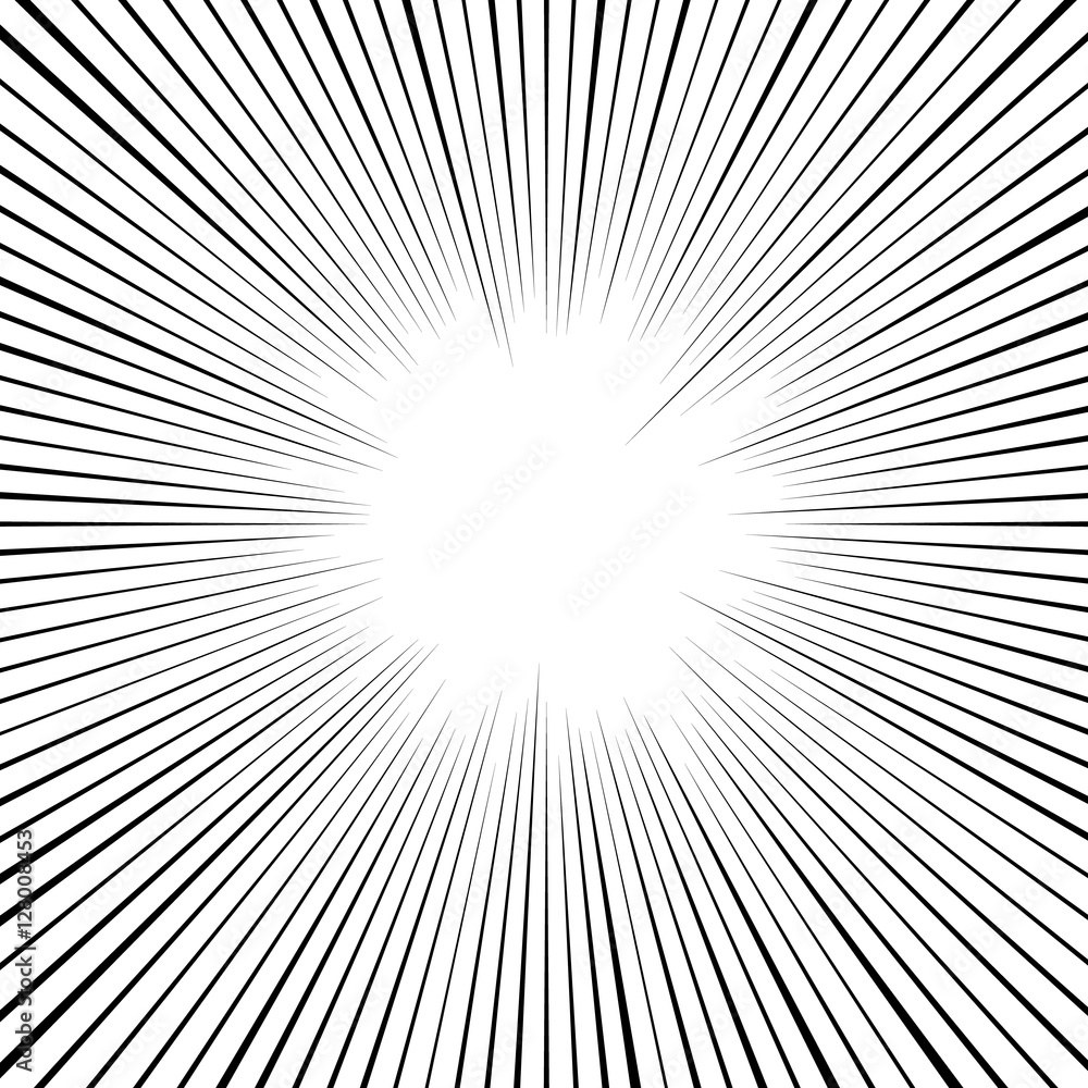 Poster Abstract circular element, radial lines shape. Geometric element