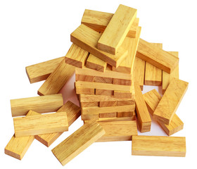 Block of wood, isolated. Conceptual.