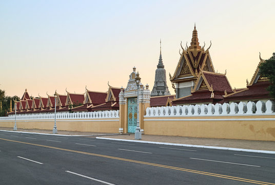 Phnom Penh palace in Cambodia capital city