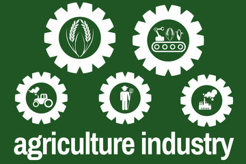 Agriculture Industry icon  green background