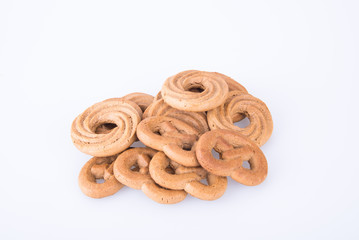 cookies or chocolate cookies on a background.
