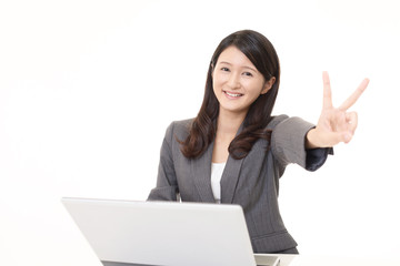 笑顔のビジネスウーマン