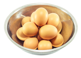 Eggs isolated on white background