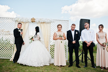 Amazing wedding ceremony with master of ceremonies, wedding coup