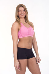 Fototapeta premium Athlete girl showing her body