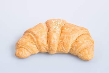 croissant or tasty croissant on the background.