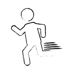 man running pictogram icon vector illustration graphic design