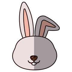 Rabbit cartoon icon. Animal cute adorable creature and friendly theme. Isolated design. Vector illustration