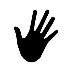 Human hand silhouette icon vector illustration graphic design