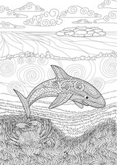 Obraz premium Happy shark with high details.