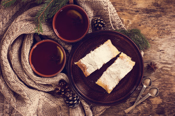 strudel with dried fruits