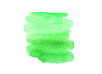 Green watercolor on paper