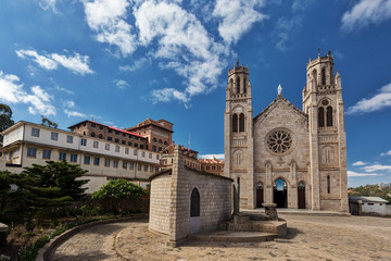 Fototapeta na wymiar Andohalo cathedral, Antananarivo, Madagascar