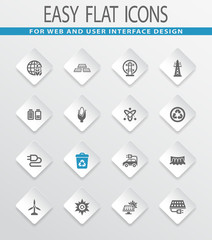 BIO Fuel industry icons set