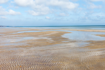 Low water in gulf of Riga, Baltic sea.