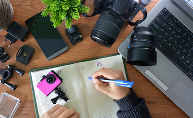 Camera's action with their accessories
