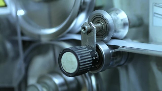 Detail of automatic machines for the production at the factory