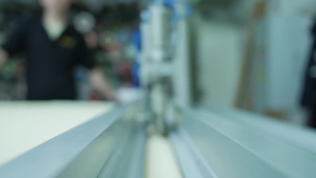 The machine for cutting fabric