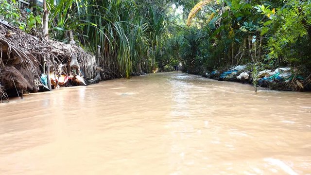 Footage 4k Water flowing at Fairy Stream in Mui Ne, Vietnam