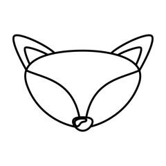 Fox cartoon icon. Animal cute adorable creature and friendly theme. Isolated design. Vector illustration