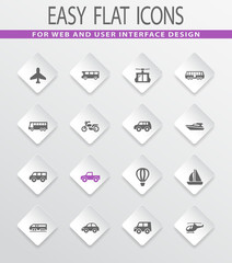 Public transport icons set
