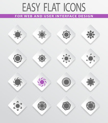 Set of sun icons