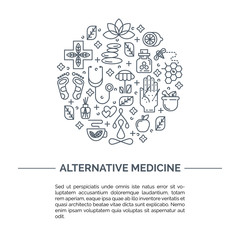 Alternative Medicine centre vector concept.