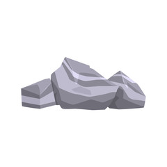 Naklejka premium Grey Layered Rock Isolated Element Of Forest Landscape Design For The Flash Game Landscaping Purposes
