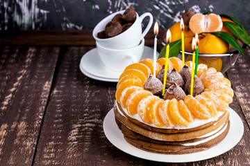 Winter cake with Mandarin