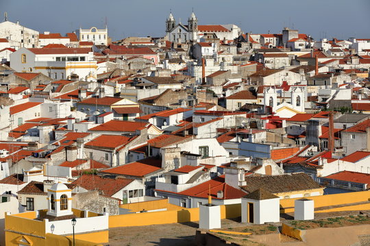 ELVAS, PORTUGAL: View of the Old Town from the city walls 
