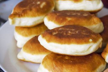 cakes with fillings, dough and filling for pies