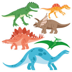 Cute dinosaurs set.