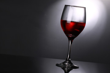 Glass of red wine
