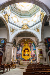 Fototapeta na wymiar Interior of the Basilica of Nuestra Senora de la Candelaria located at Candelaria, Tenerife Island.