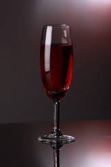 luxury red wine in champagne flute