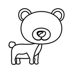 Bear cartoon icon. Animal cute adorable creature and friendly theme. Isolated design. Vector illustration