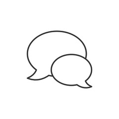 Speech bubbles thin line icon
