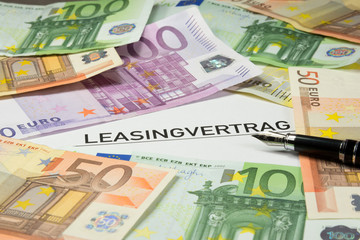 Ein Leasingvertrag und Geld