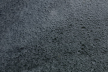 Dew on transparent film.