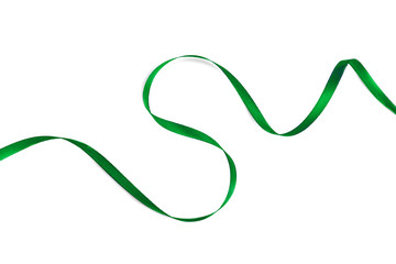 Festive ribbon on white background