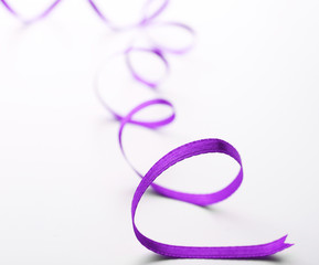 Fototapeta premium Festive ribbon on white background