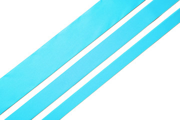 Diagonal ribbons on white background